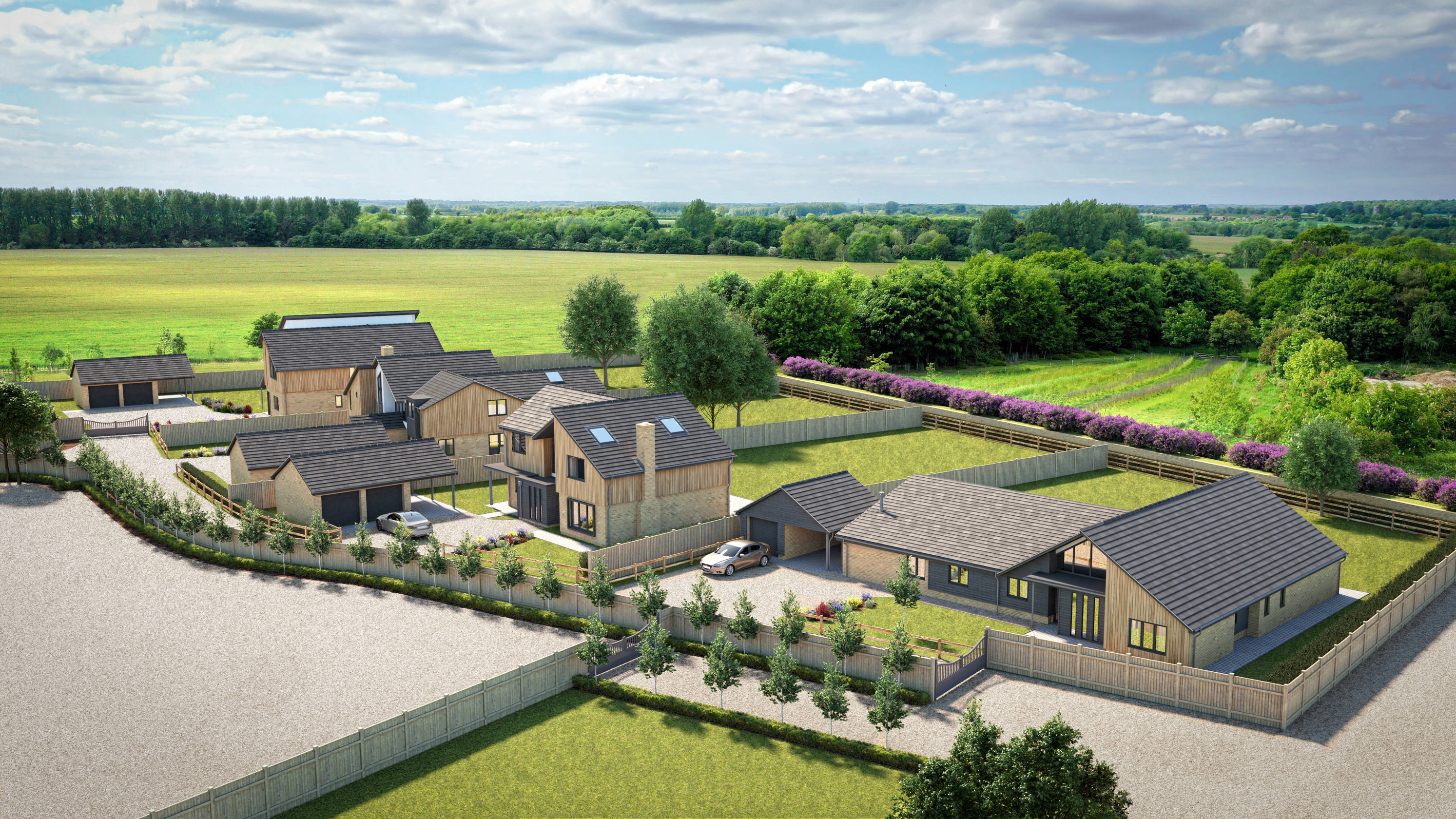 East Tuddenham Semi Aerial View 01 Final HR (1)