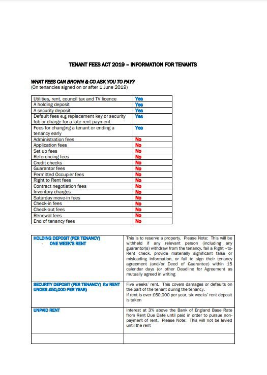 Tenant Information 2019